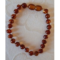 Pulseira Âmbar Adulto Cognac 18 cm