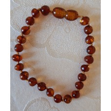 Pulseira Âmbar Adulto Cognac 18 cm